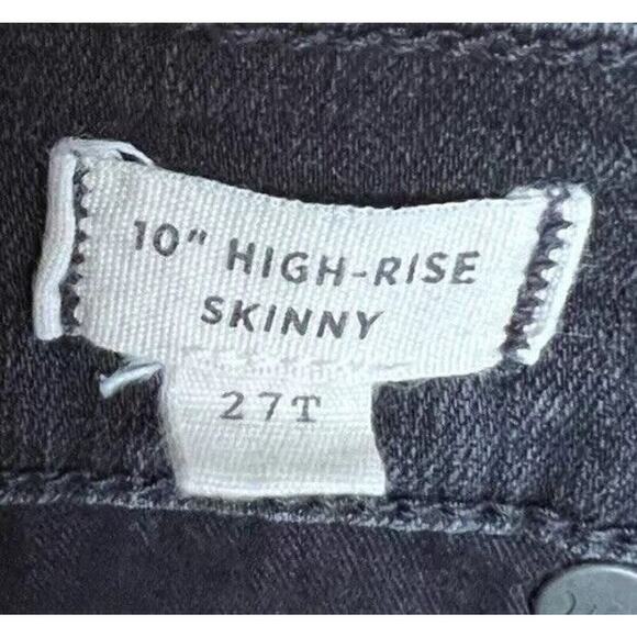 Madewell 10" High-Rise Skinny Jeans in Berkeley Black Women's 27 Tall Button Fly - Picture 9 of 9